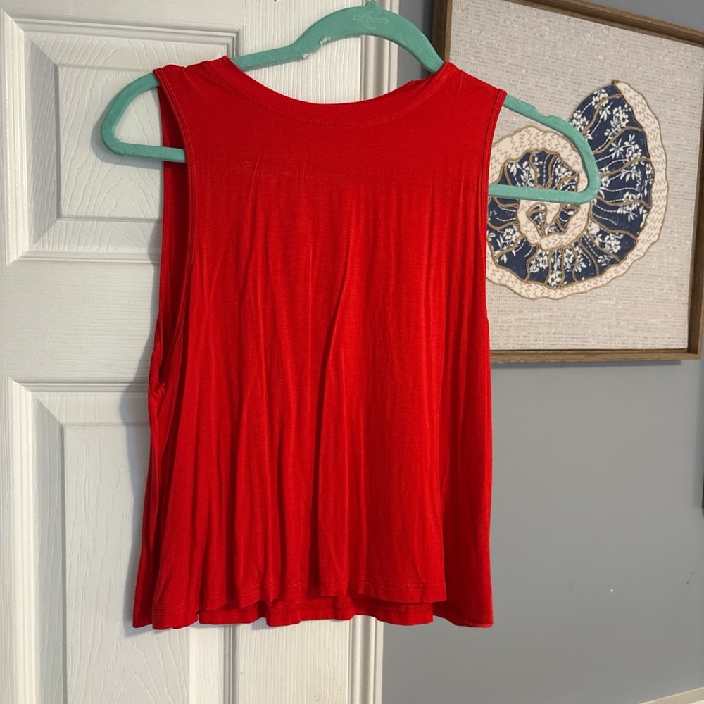Red Sleeveless Women's Top